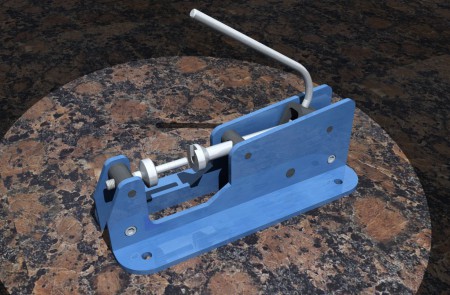 Vizualizácia lisu na ložiská pre skateboard